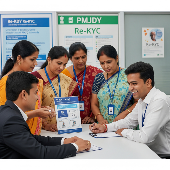 PMJDY में इनएक्टिव अकाउंट बंद करने की अफवाह vs. सच्चाई: Re KYC अभियान क्या है और कैसे लाभदायक?|PMJDY inactive account clarification: Re-KYC अभियान की सच्चाई| 2 PMJDY inactive account clarification के लिए Re KYC करवाते लोग