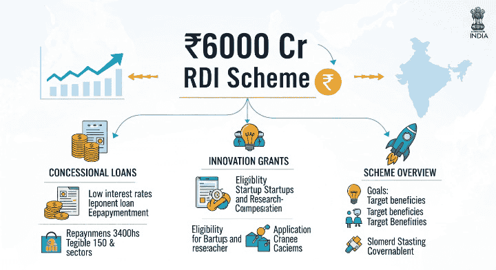 RDI Yojana 2025: युवाओं और Startups के लिए Research Funding का सुनहरा अवसर 1 RDI Yojana में स्टार्टअप्स के लिए सब्सिडी और लोन सुविधा