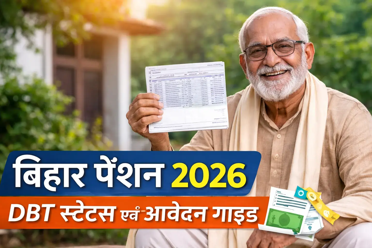 Bihar Pension 2026 – DBT स्टेटस चेक करें और आवेदन की पूरी प्रक्रिया 1 Bihar Pension 2026 DBT स्टेटस आवेदन गाइड